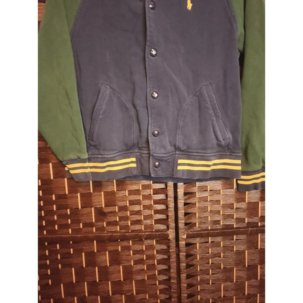POLO RALPH LAUREN Color Blocked Fleece Baseball Jacket Size Youth‎ Size L 14/16